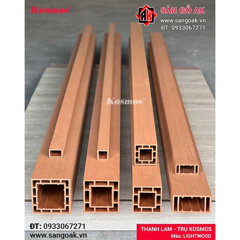 Thanh lam gỗ nhựa ngoài trời Kosmos - LAM160X80 Light Wood